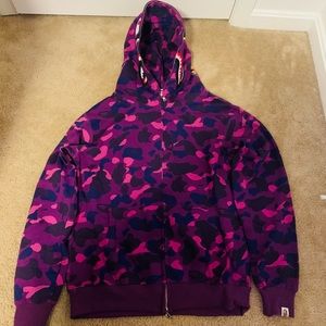 Purple bape hoodie